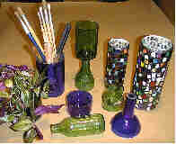 Various items made using a Bottle Chopper