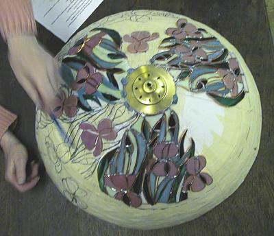 Ann's Irises Lampshade