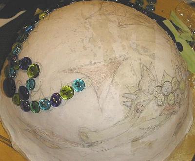 Heidi's Dragon Lampshade - Head and Tail